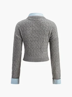 2 in 1 Button Knit Top