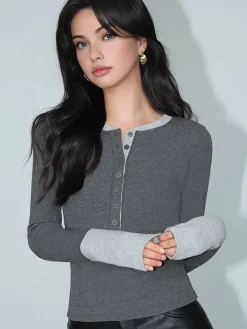 2 in 1 Color Block Jersey Top