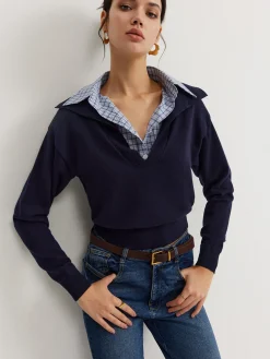 2 in 1 Leisure Lapel Knit Top