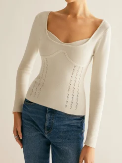 2 in 1 Ribbed Skinny Knit Top