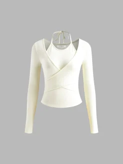 2 in 1 Ribbed Soft T-Shirt