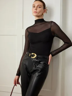 2 in 1 Sheer Panel Blouse