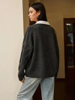 2 in 1 Twist Polo Sweater