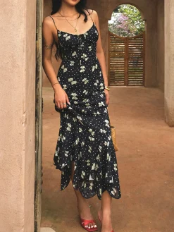 A Line Floral Dress