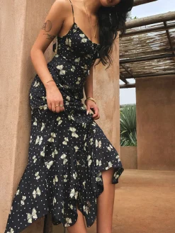 A Line Floral Dress