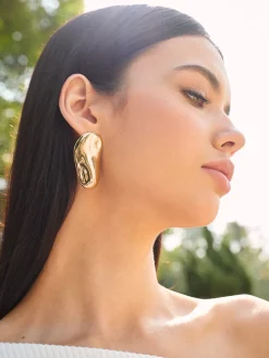 Asymmetric Chunky Stud Earrings