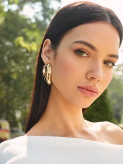 Asymmetric Chunky Stud Earrings