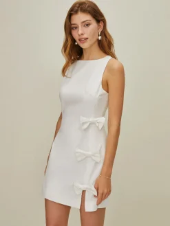 Asymmetrical Bow Short Dress