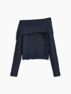 Asymmetrical Breasted Knit Top