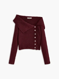 Asymmetrical Breasted Knit Top