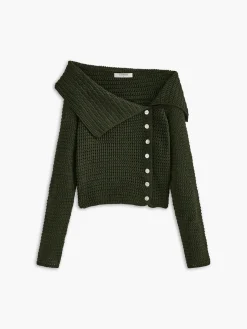Asymmetrical Breasted Knit Top
