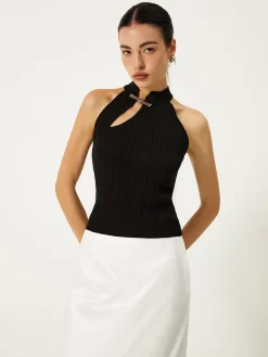 Asymmetrical Button Sweater Vest