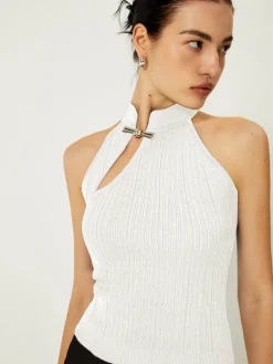 Asymmetrical Button Sweater Vest