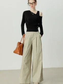 Asymmetrical Cold Shoulder Sweater Co-ords