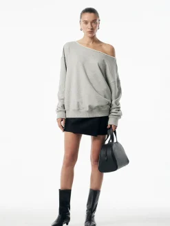 Asymmetrical Drawstring Pockets Skirt Set
