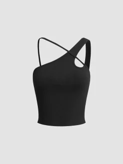 Asymmetrical Halter Tank Top