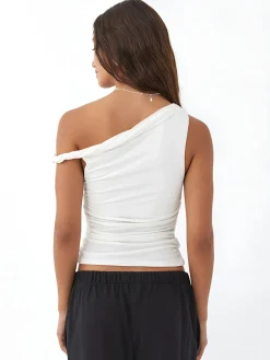 Asymmetrical Neck Basic Top