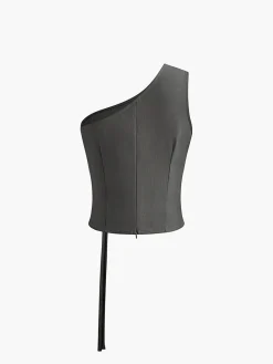 Asymmetrical Neck Tank Top