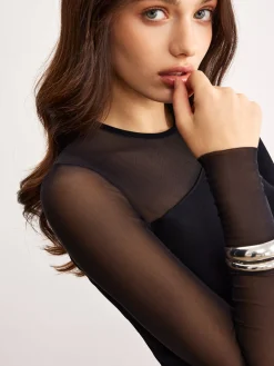 Asymmetrical Panel Jersey Top