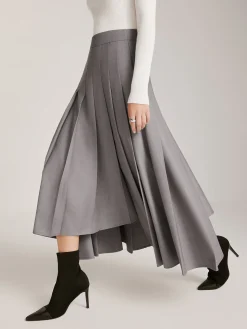 Asymmetrical Pleated Pockets Skirt