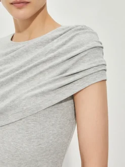Asymmetrical Pleated Slim Tank Top