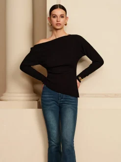 Asymmetrical Pleated Stretch Blouse
