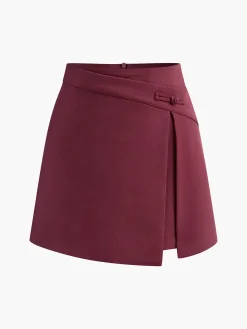 Asymmetrical Split Mini Skirt