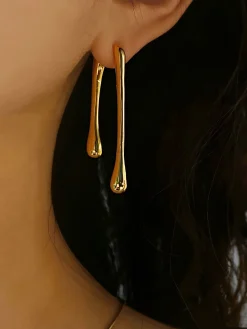 Asymmetrical Tear Drop Earrings