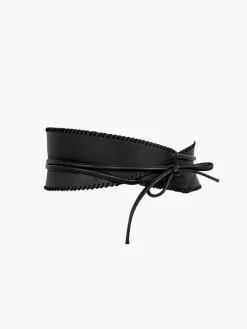 Asymmetrical Wide Tie Belt