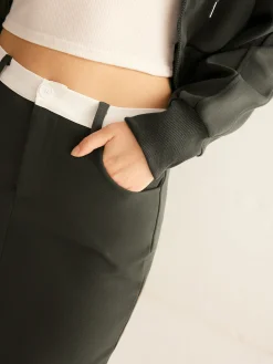 Athleisure Pockets Split Skirt
