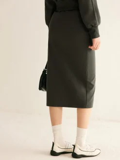 Athleisure Pockets Split Skirt