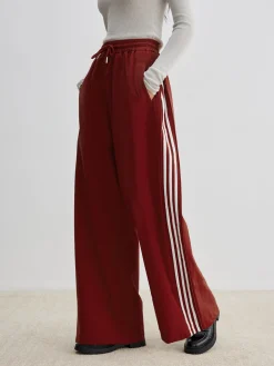 Athleisure Side Pinstripe Drawstring Pants