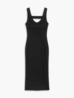 Back Cutout Knit Midi Dress