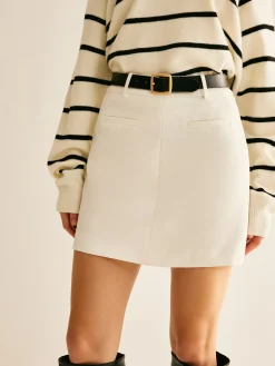 Back Zipper A Line Skirt Without Belt