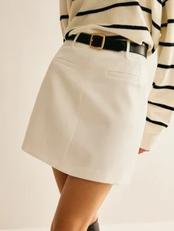 Back Zipper A Line Skirt Without Belt
