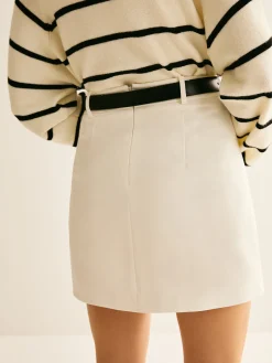 Back Zipper A Line Skirt Without Belt
