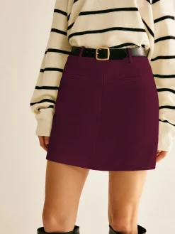 Back Zipper A Line Skirt Without Belt
