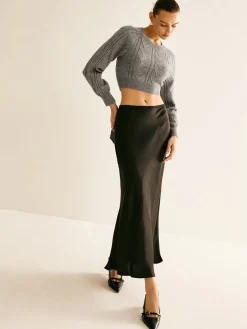 Backless Crop Tie Sweater