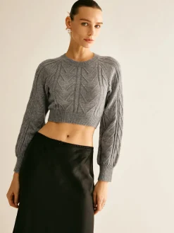 Backless Crop Tie Sweater