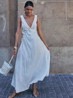 Backless Cutout Criss Cross Dress