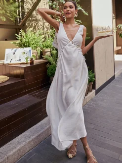 Backless Cutout Criss Cross Dress
