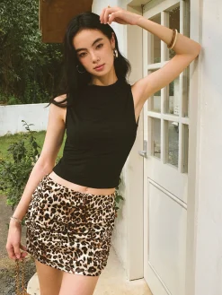 Backless Golden Button Tank Top