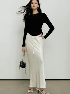 Backless Lace Up Long Sleeve Blouse