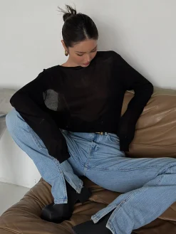 Backless Sexy Knit T-Shirt