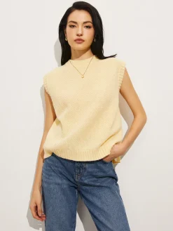 Backless Tie-Up Sweater Vest