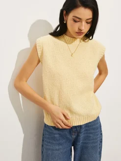 Backless Tie-Up Sweater Vest
