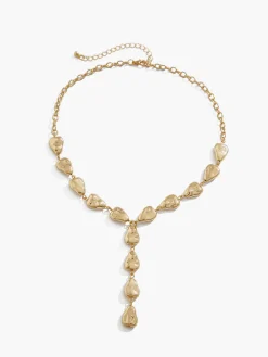 Baroque Beaded Y-Shape Pendant Necklace