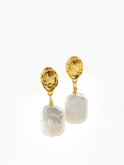 Baroque Pearl Pendant Earrings