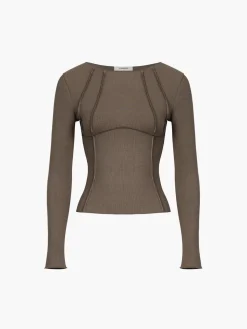 Basic Piping Long Sleeve Top