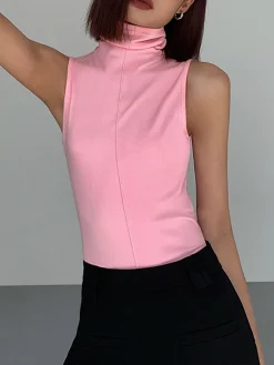 Basic Snug Turtleneck Tank Top
